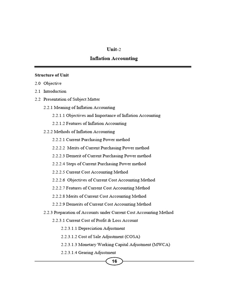 Understanding Inflation Accounting Methods | PDF | Depreciation ...