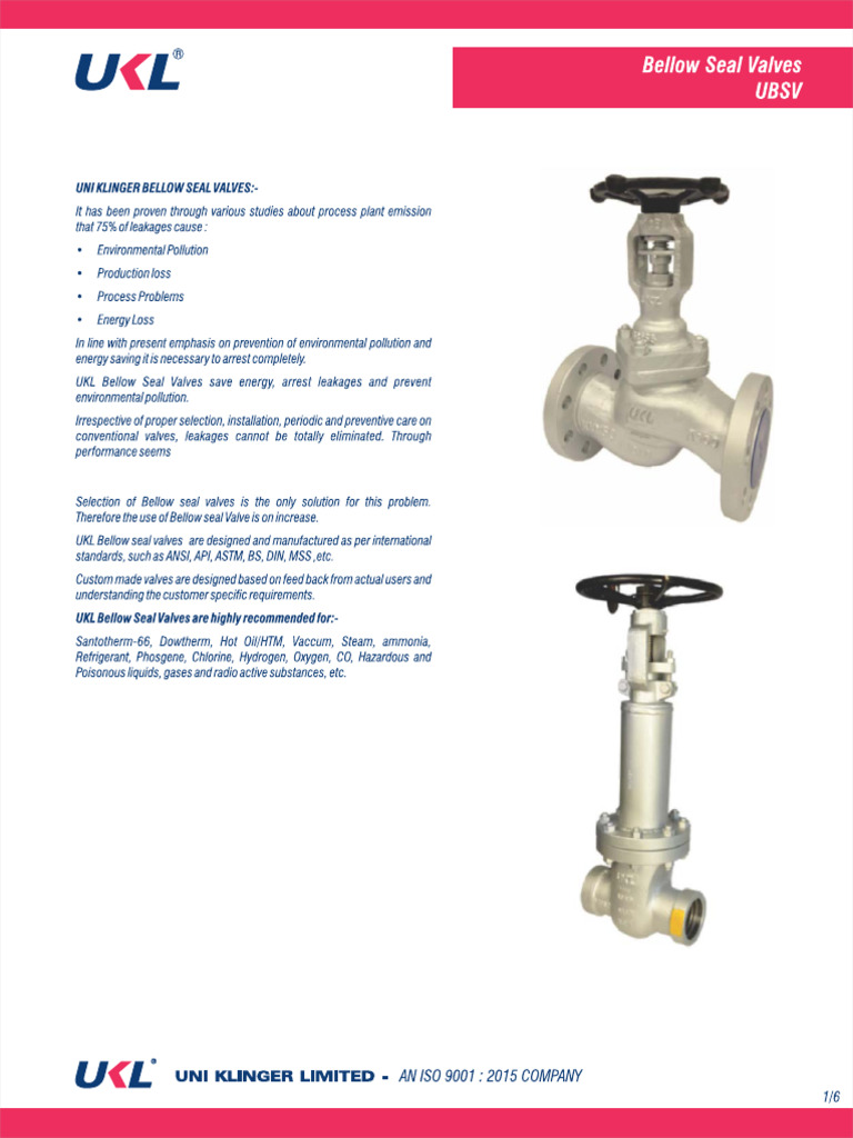 Bellow Seal Valve | PDF