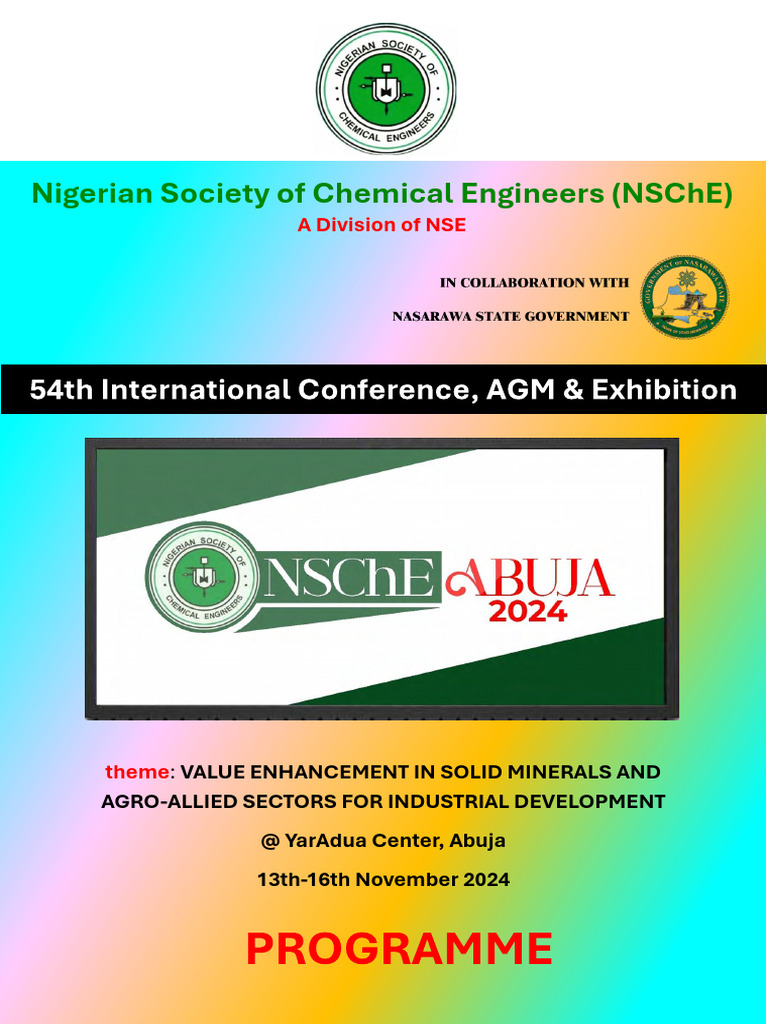 NSChE 2024 Conference Agenda and Details | PDF | Natural Gas | Nigeria