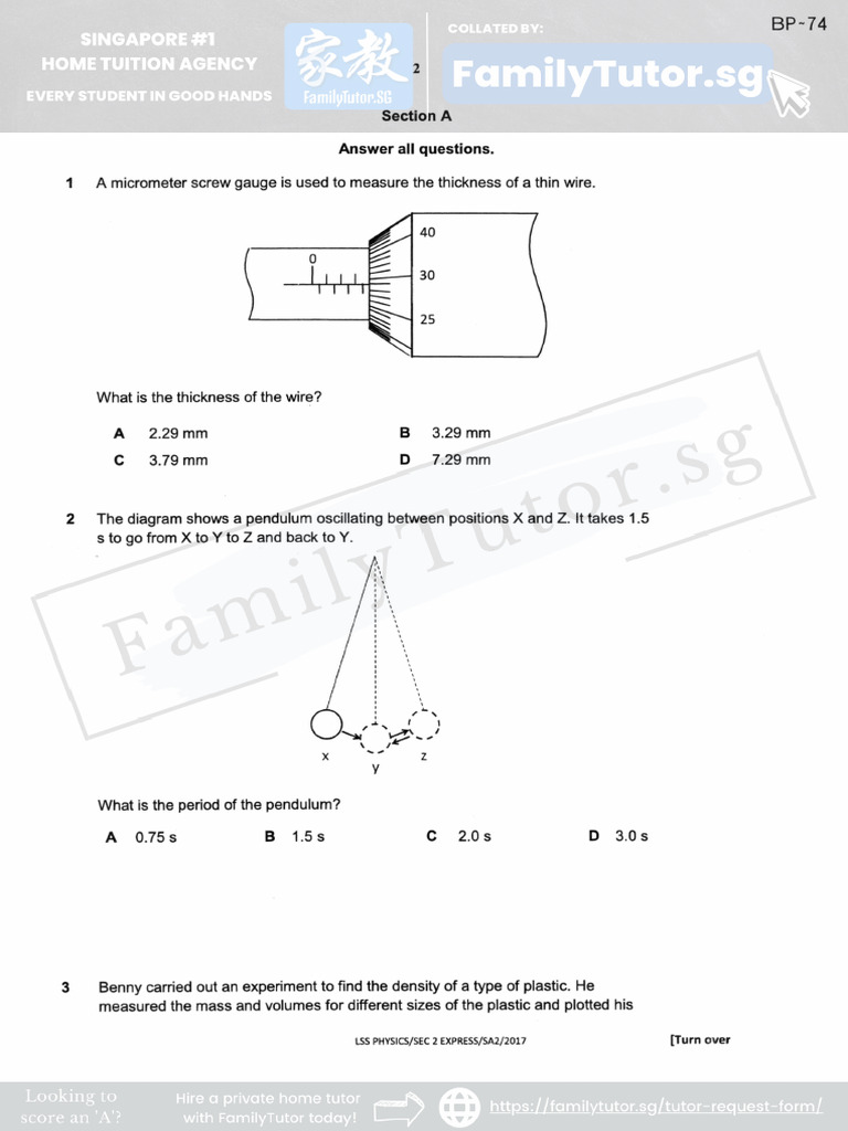 2017 Sec 2 Science Test Papers | PDF