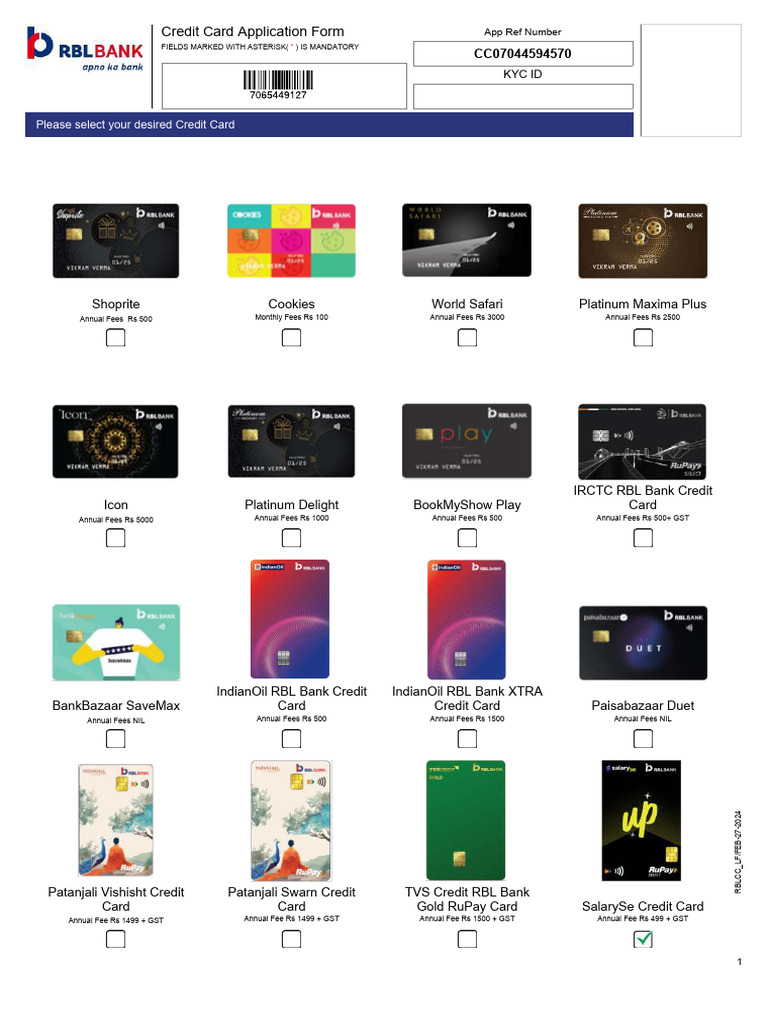 pdf_CC07044594570 | PDF | Banks | Credit Card