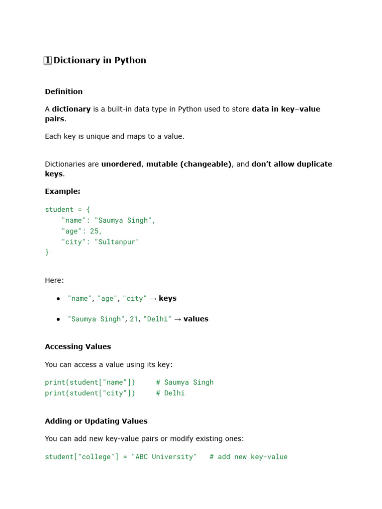 Python Dictionaries and Sets Explained | PDF | Python (Programming ...