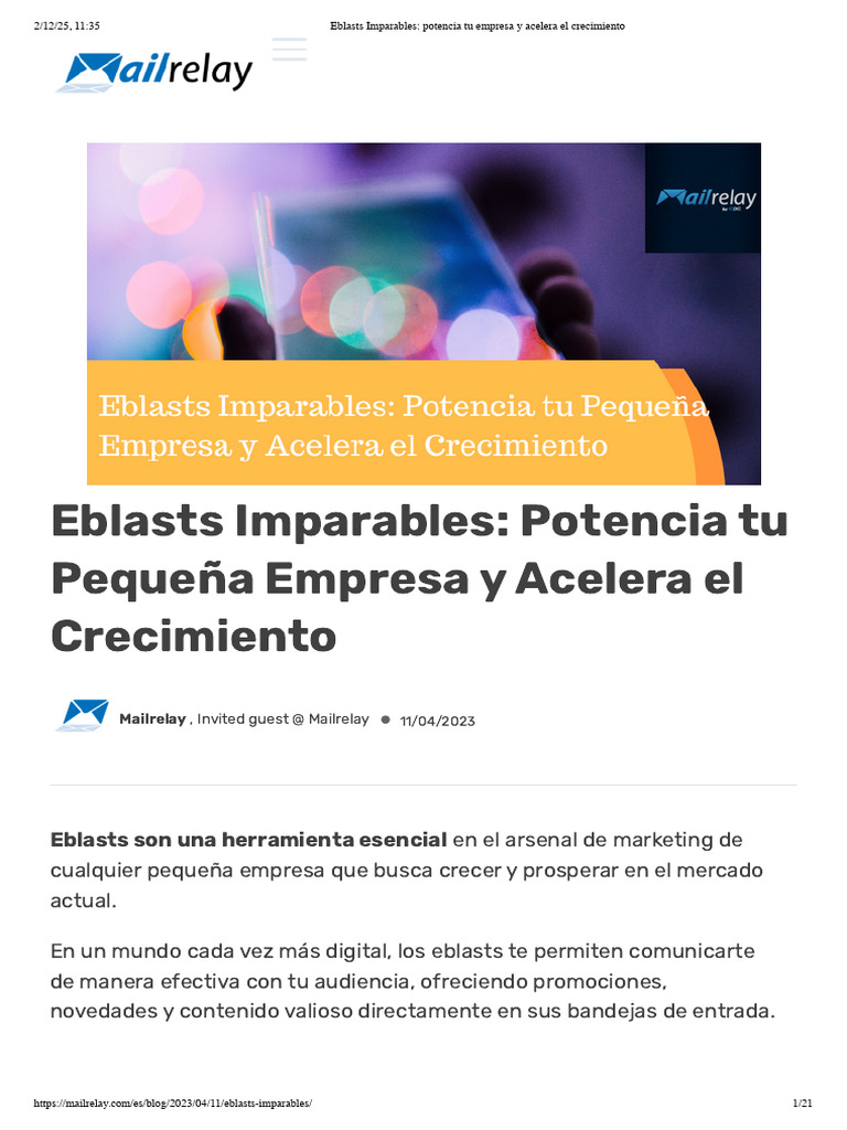 Eblasts Imparables_ potencia tu empresa y acelera el crecimiento | PDF ...