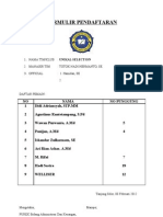 FORMULIR PENDAFTARAN Futsal