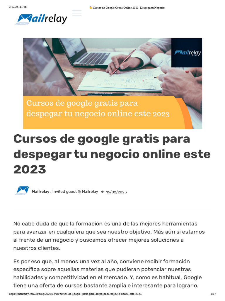 ?cursos de Google Gratis Online 2023 - Despega Tu Negocio | PDF ...