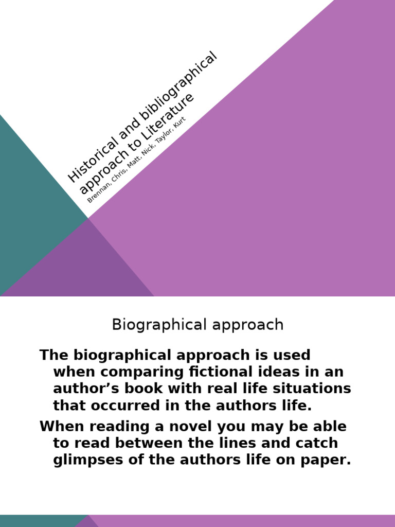 Biographical and Historical Literary Analysis | PDF | Cognition ...