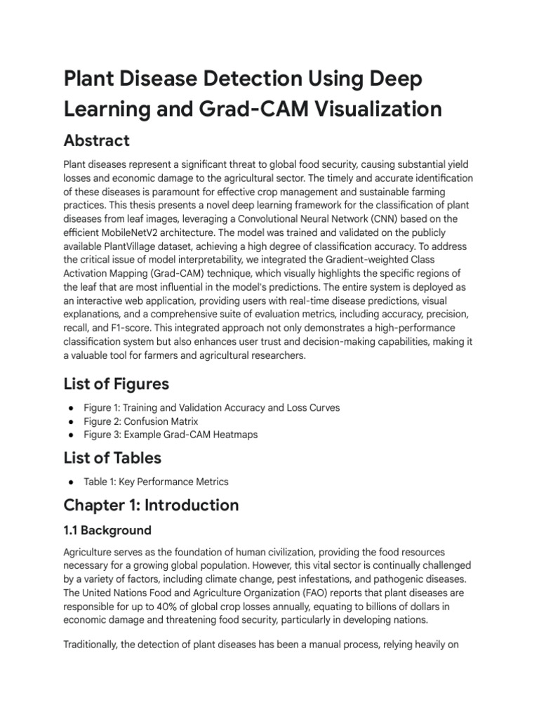 Deep Learning for Plant Disease Detection | PDF | Deep Learning ...