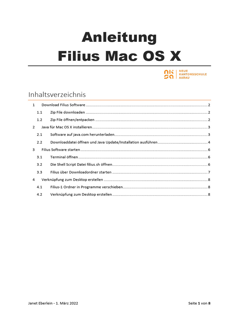 Anleitung Filius Mac-OS | PDF