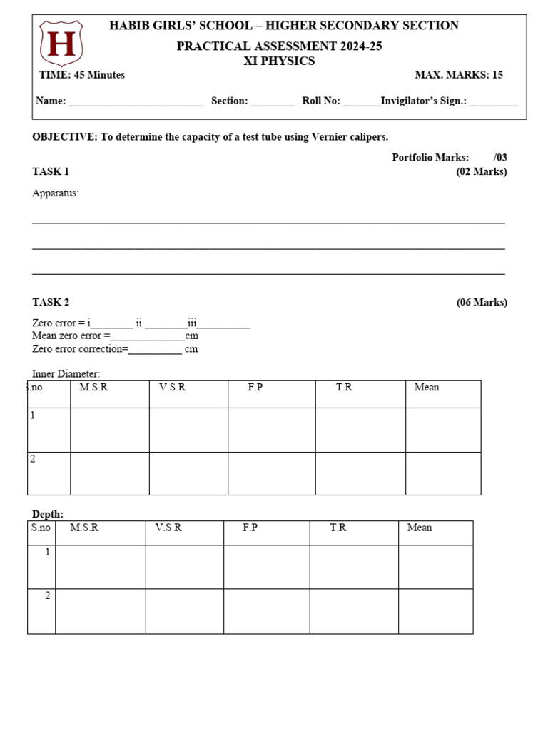 Physics Practical Assessment Guide | PDF | Sound | Classical Mechanics