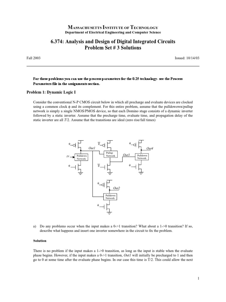 Analysis and Design of Digital Integrated Circuits | PDF