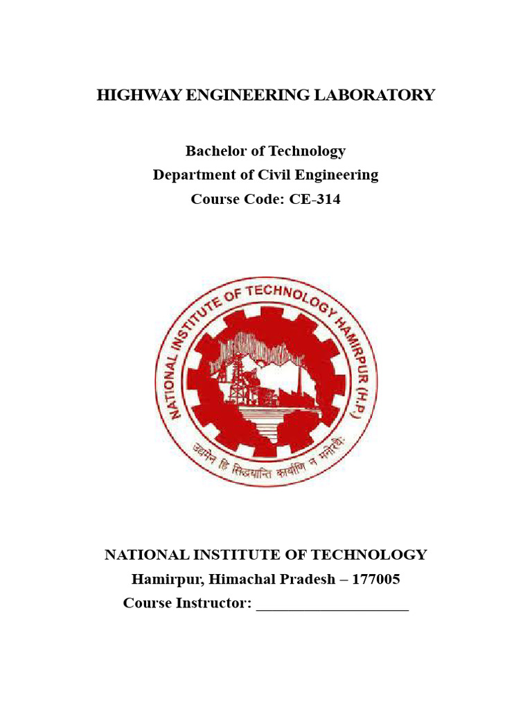 Highway Engineering Laboratory Experiments | PDF | Concrete ...