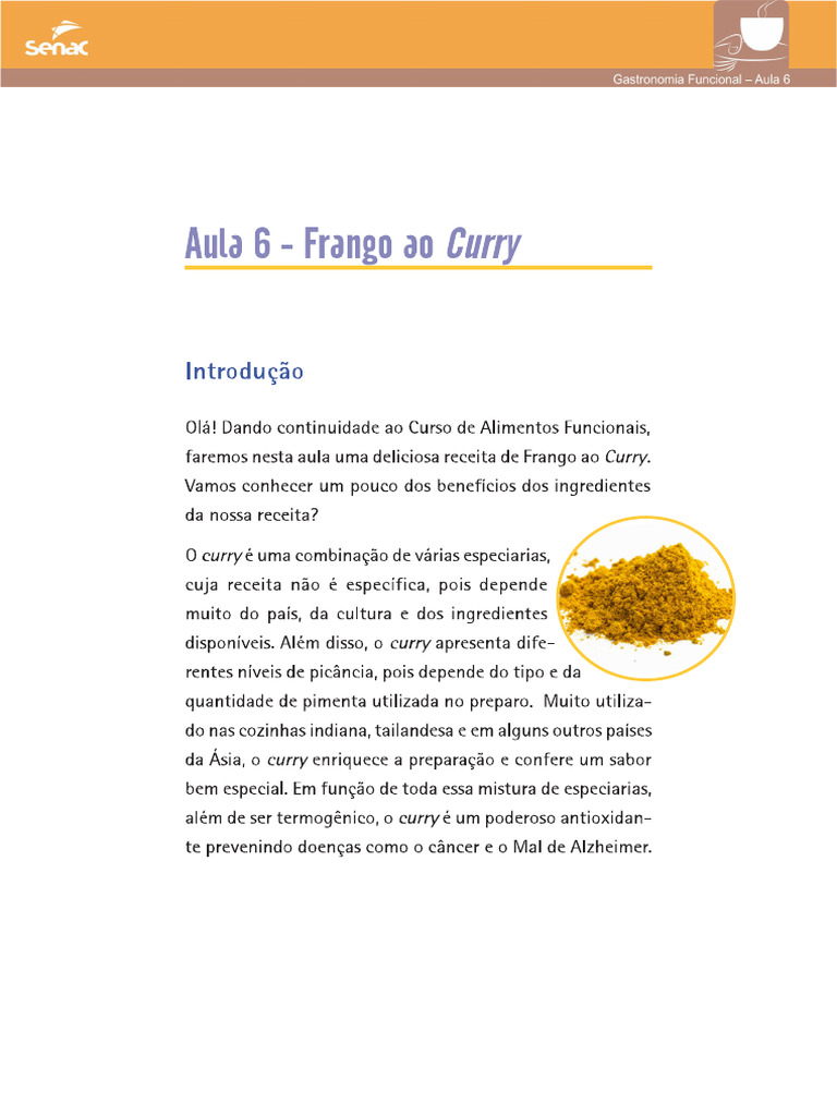Gastronomia Funcional Aula 06 | PDF