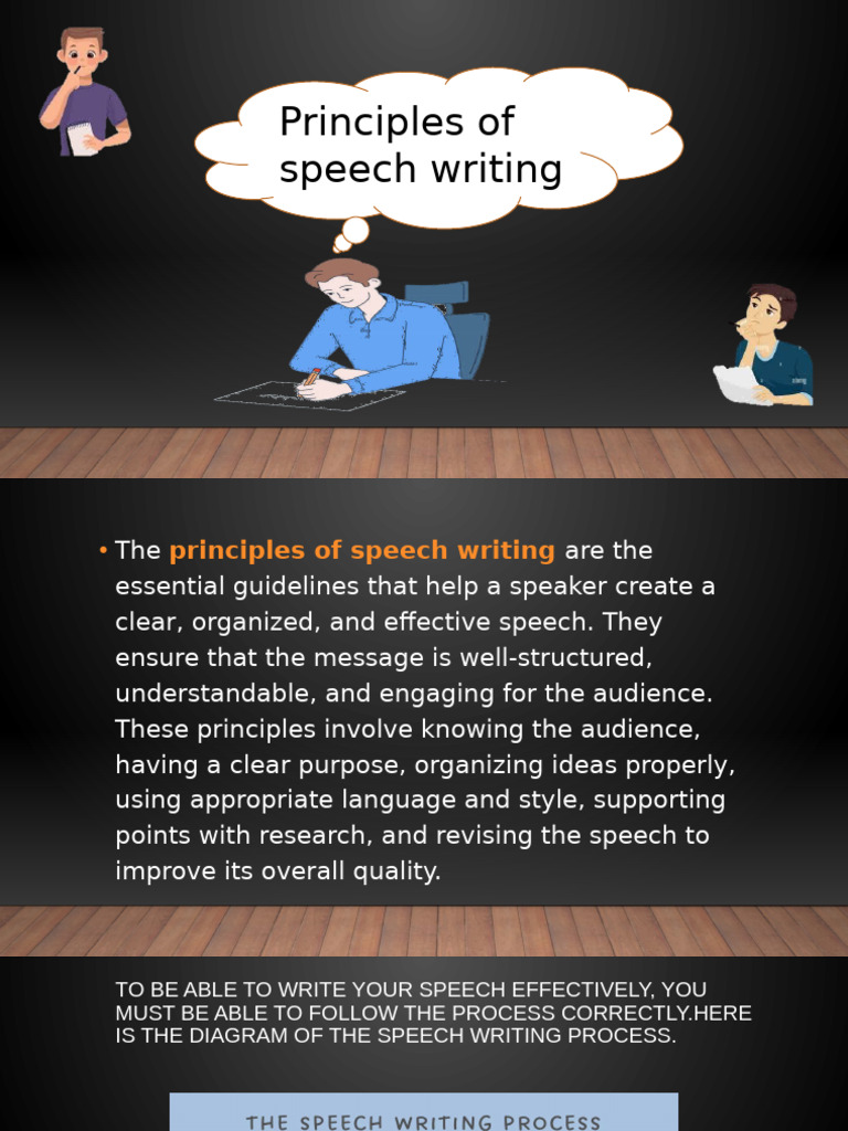 Speech Writing Principles Explained | PDF | Cognition | Human Communication