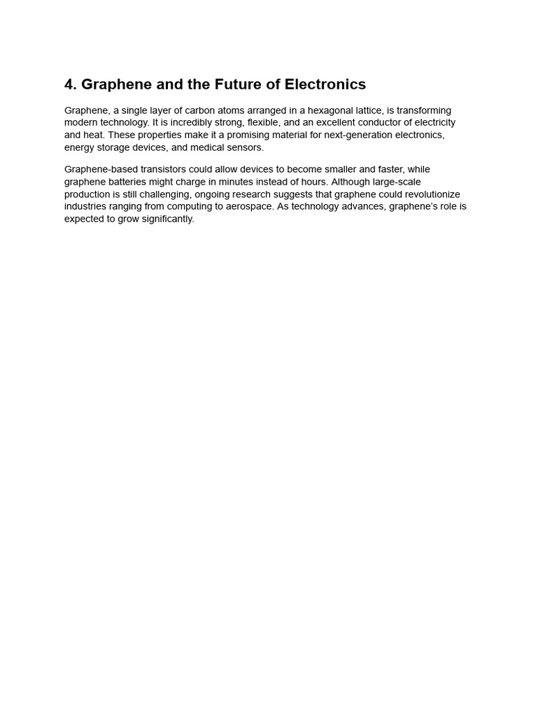 Graphene's Impact on Future Electronics | PDF