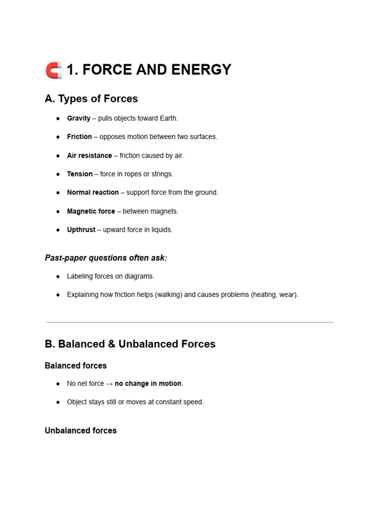 Physics note | PDF | Force | Electric Current