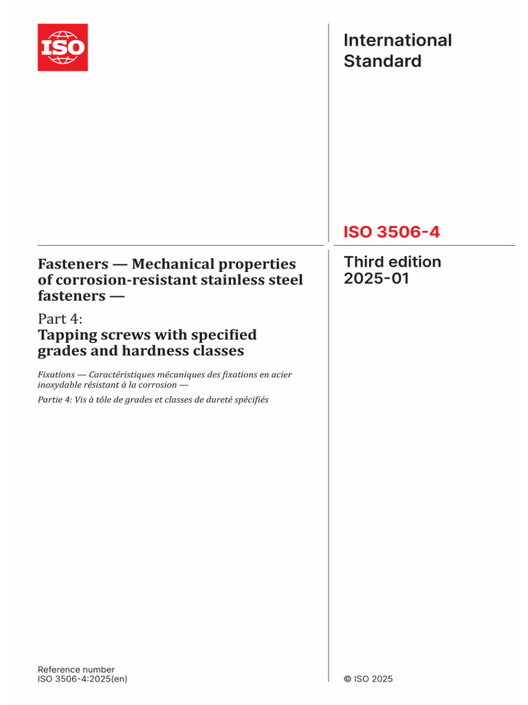 Iso 3506-4-2025 | PDF