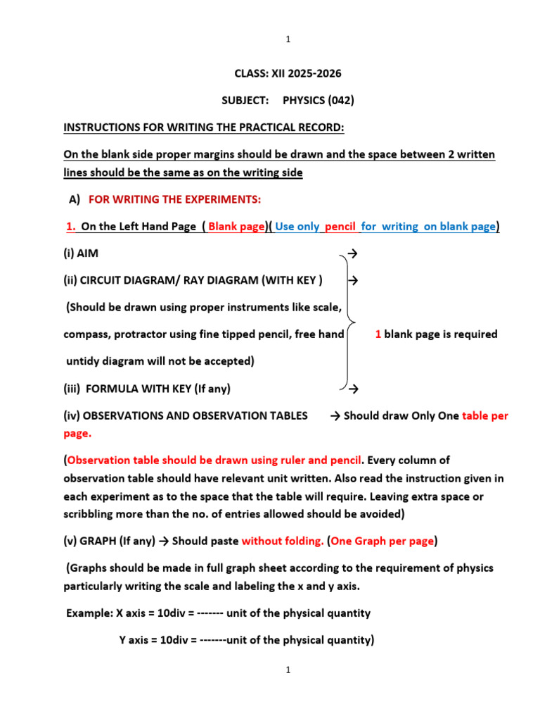Practical Record Guidelines for Physics XII | PDF | P–N Junction | Diode