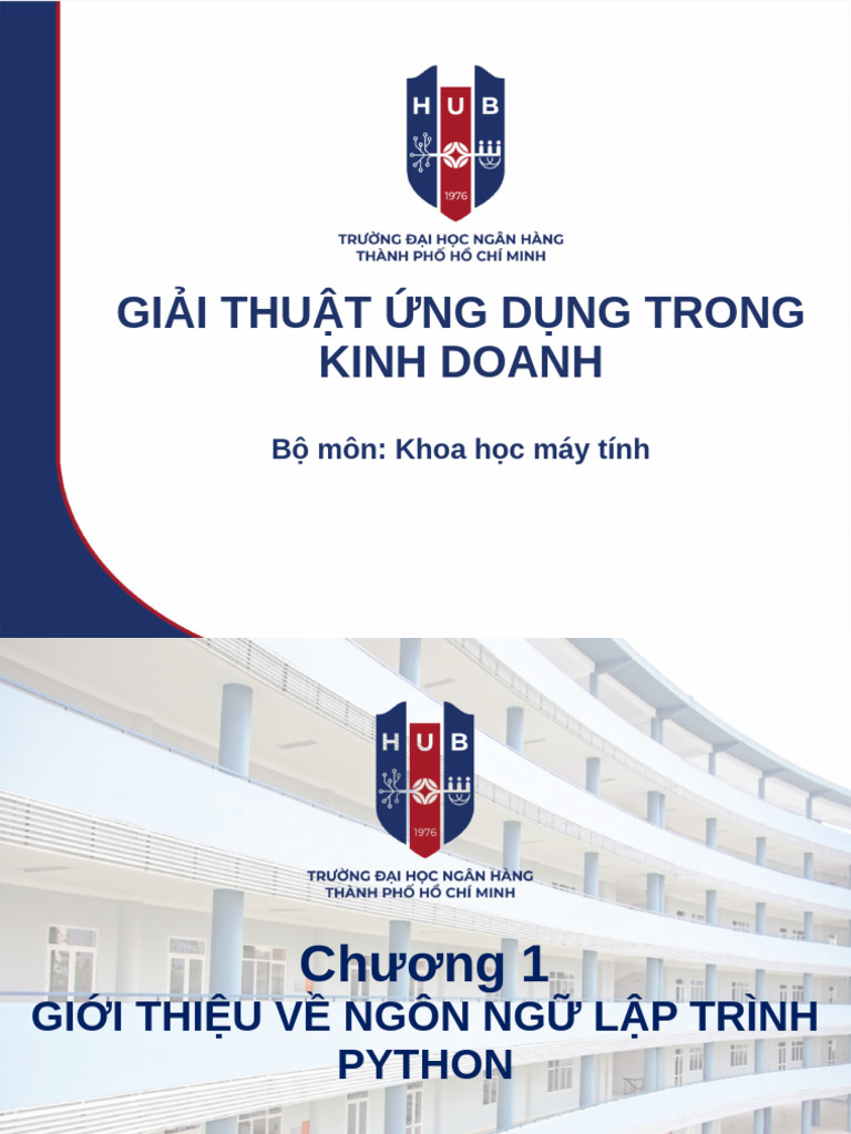 Chuong - 1 - Gioi Thieu Ve Ngon Ngu Lap Trinh Python | PDF