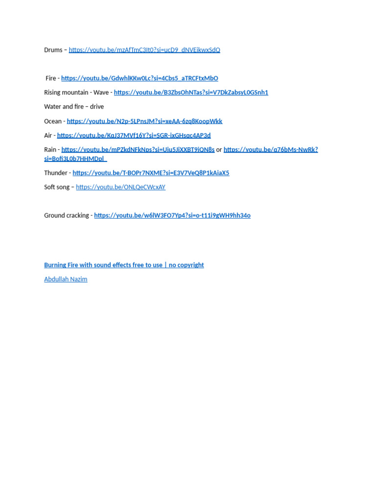 Sound Effects | PDF