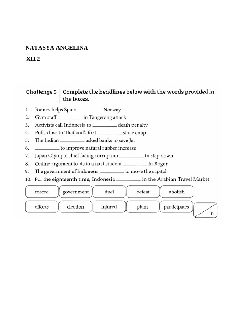 English Task | PDF