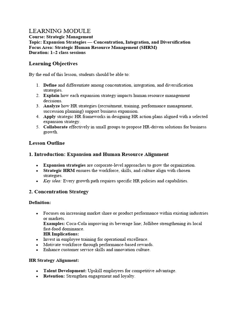 Learning Module Lesson Seies 7 | PDF | Human Resource Management ...