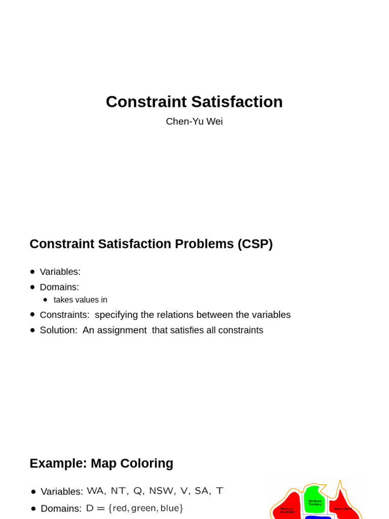 Understanding Constraint Satisfaction Problems | PDF | Algorithms And ...