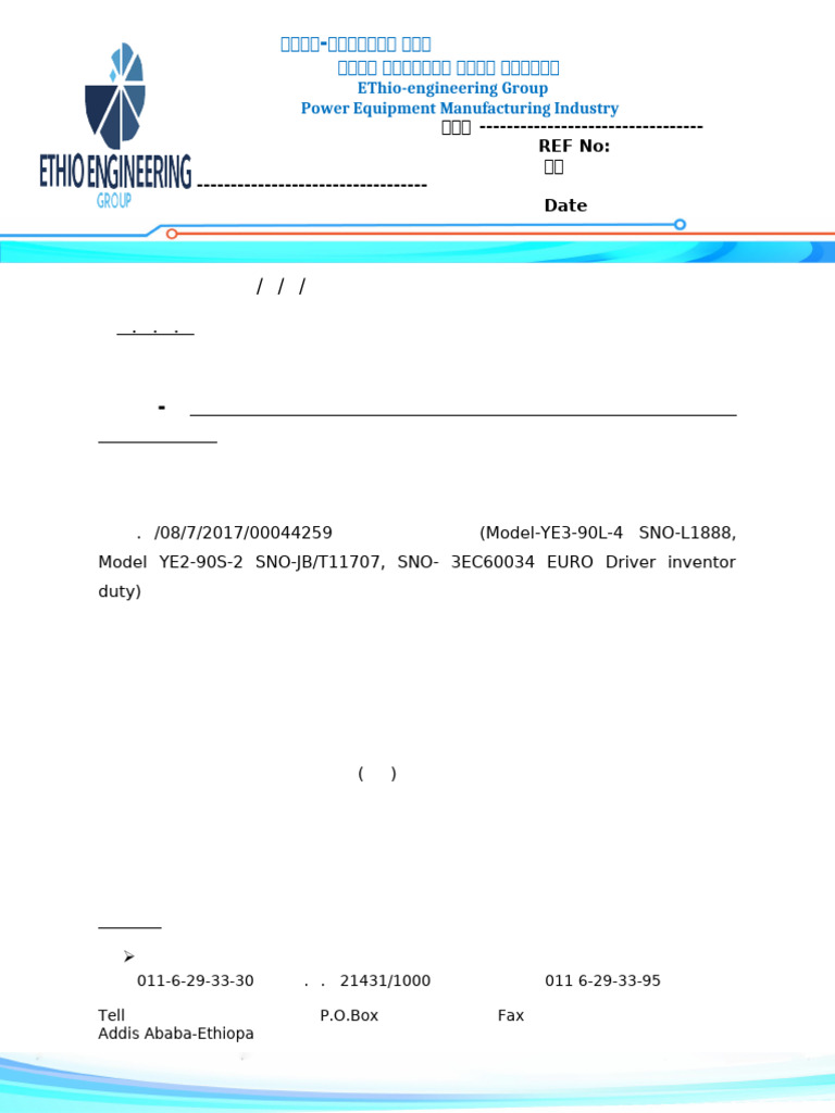 Motor and Generator Letter | PDF
