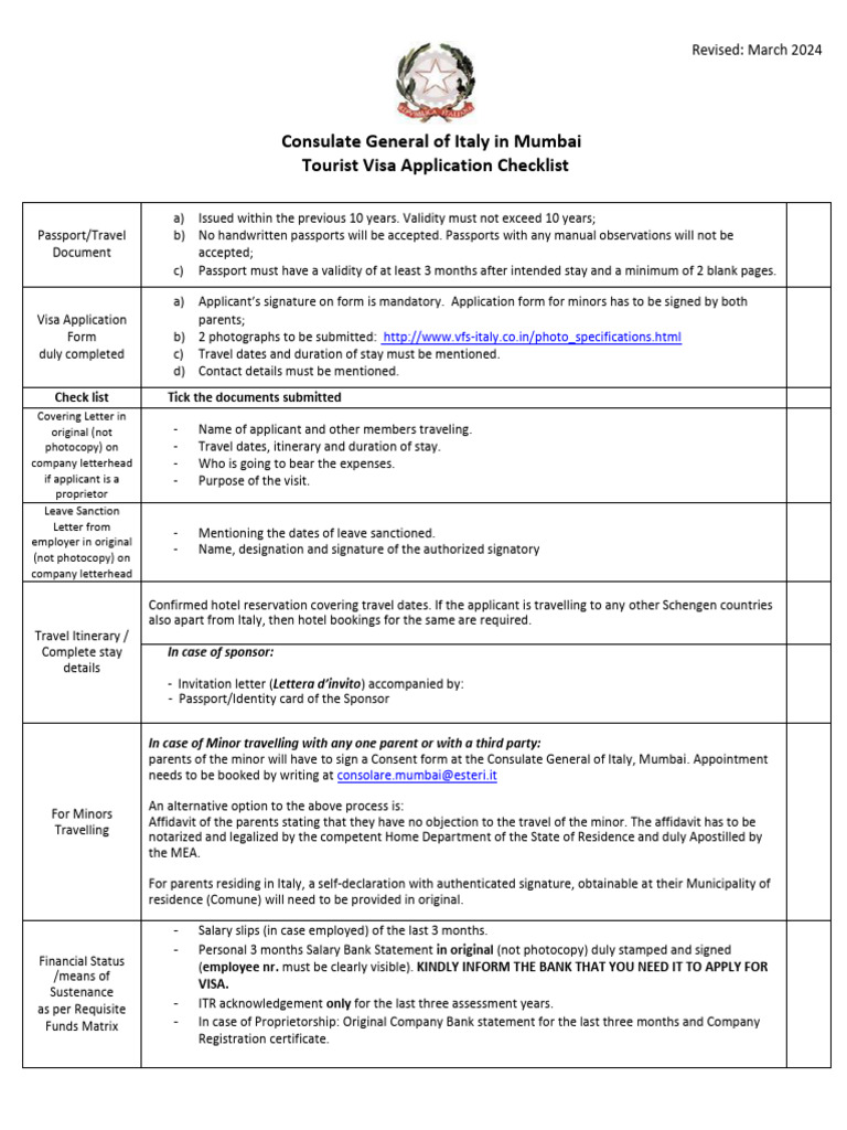 Requisite Documents For Tourist Visa | PDF | Travel Visa | Passport