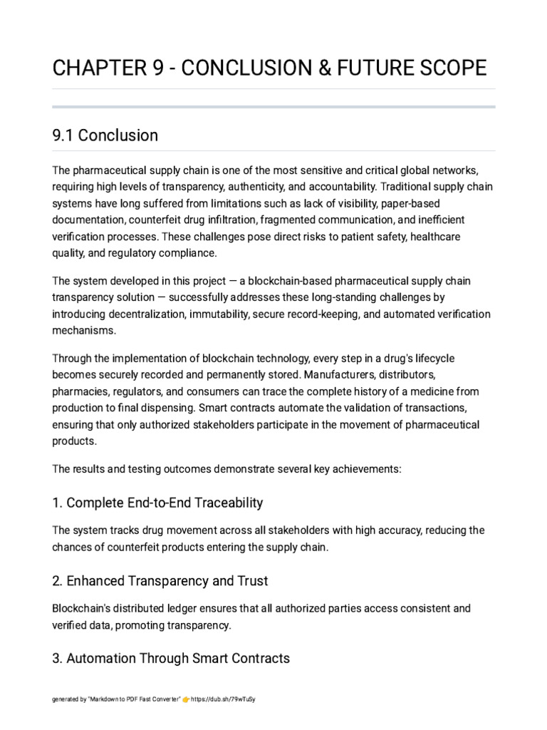 Blockchain for Pharma Supply Chain Transparency | PDF | Authentication ...