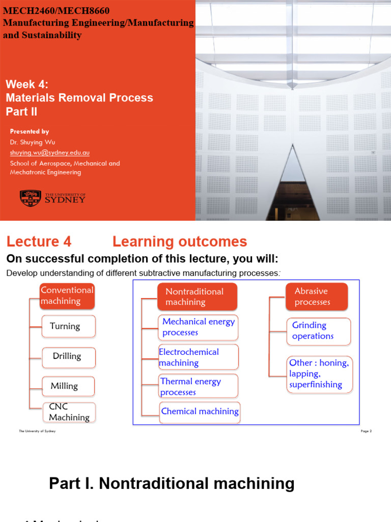 Week 4 Material Removal Processes Part 2 | PDF | Machining | Grinding ...