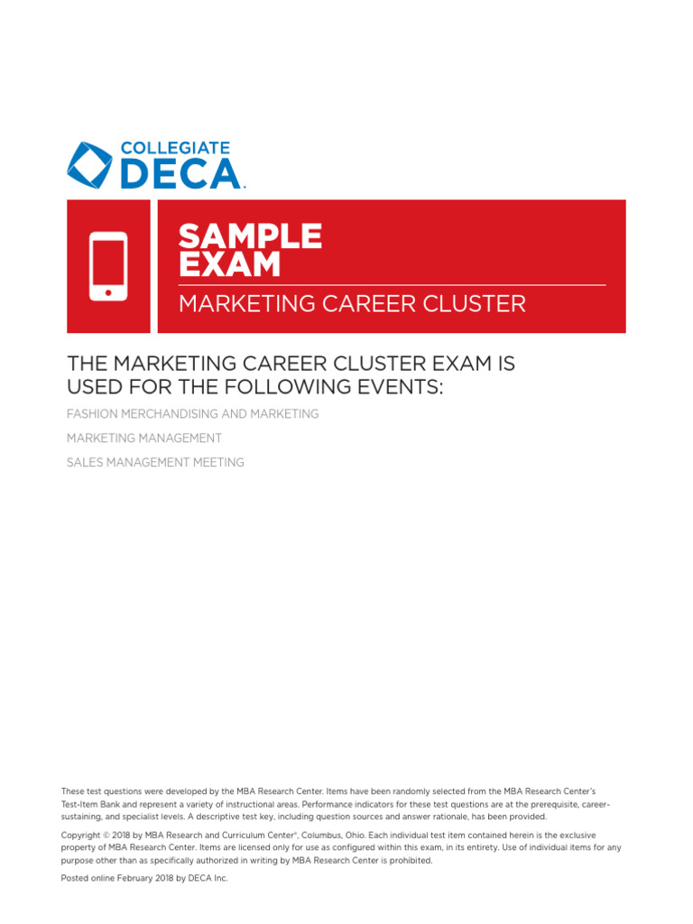 COL 2018 Exam Marketing Sample | PDF | Survey Methodology | Advertising