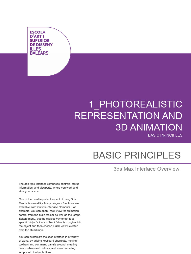 3ds Max Interface Basics Guide | PDF | Graphical User Interfaces | Menu ...