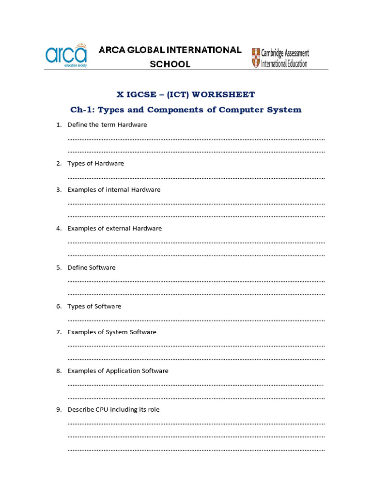 IGCSE ICT: Computer Systems Overview | PDF | Graphical User Interfaces ...