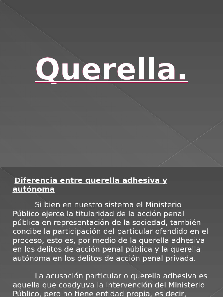 Clase 3 - Querella | PDF | Queja | Derecho penal