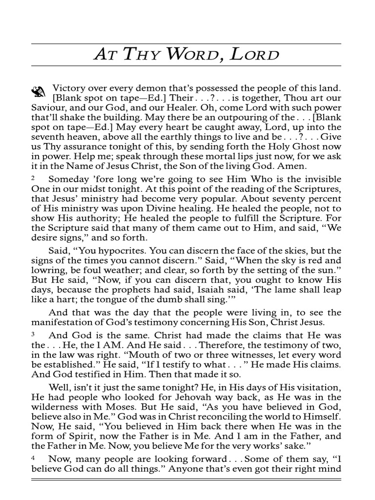 Divine Healing and Faith in God | PDF | Shadrach, Meshach, And Abednego ...