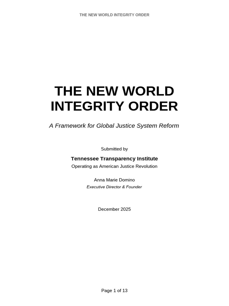 Global Justice System Reform Framework | PDF | Title 18 Of The United ...
