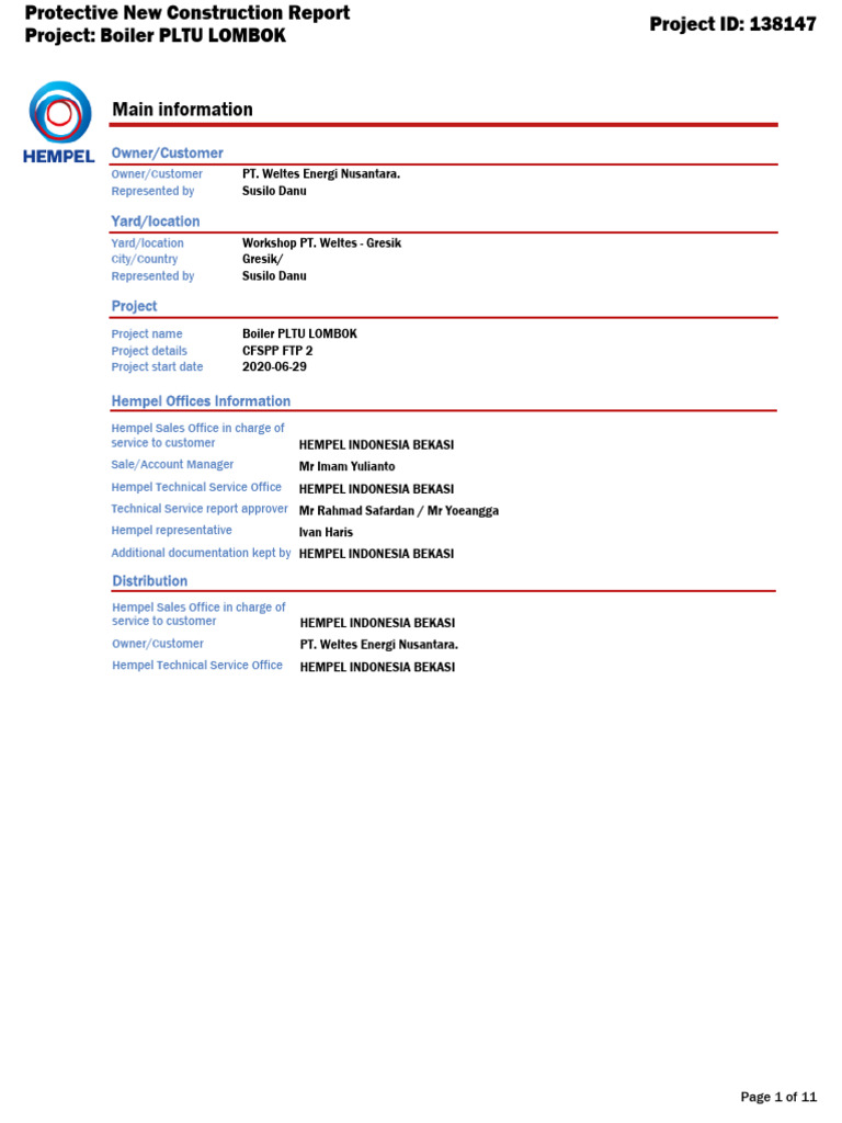 Report PQT CFSPP FTP 2 - PT Weltes | PDF | Applied And ...