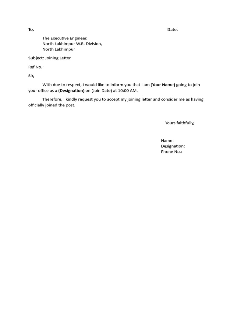 Joining Latter | PDF