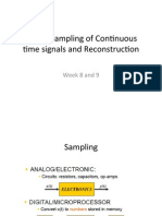 Digital Sampling of Con/nuous /me Signals and Reconstruc/on