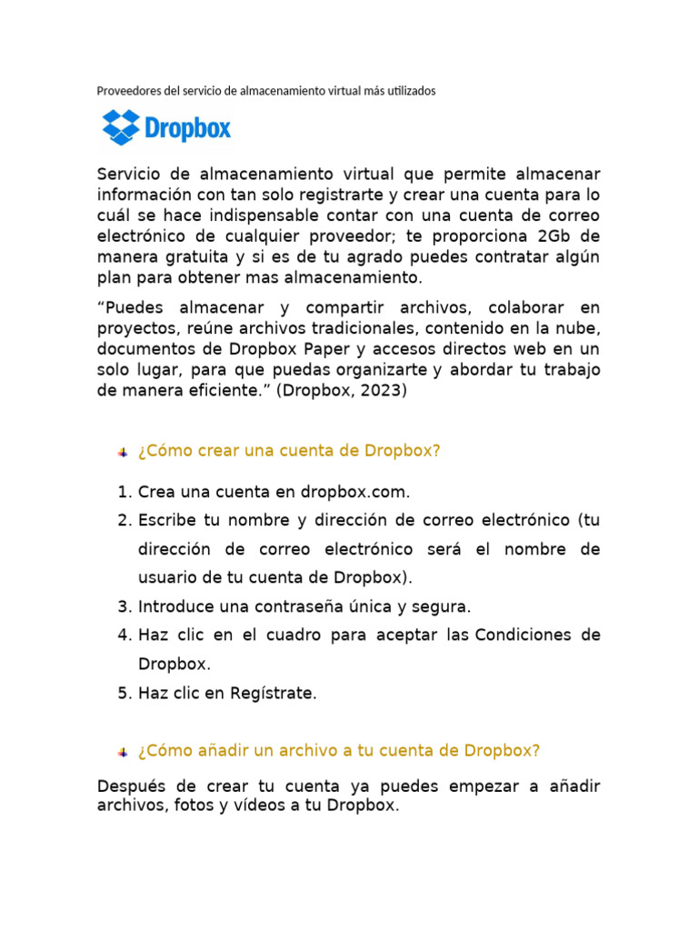 Guía de Almacenamiento en la Nube | PDF | Archivo de computadora | Red ...
