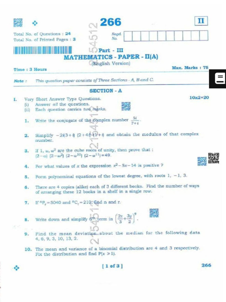 Maths 2 A | PDF