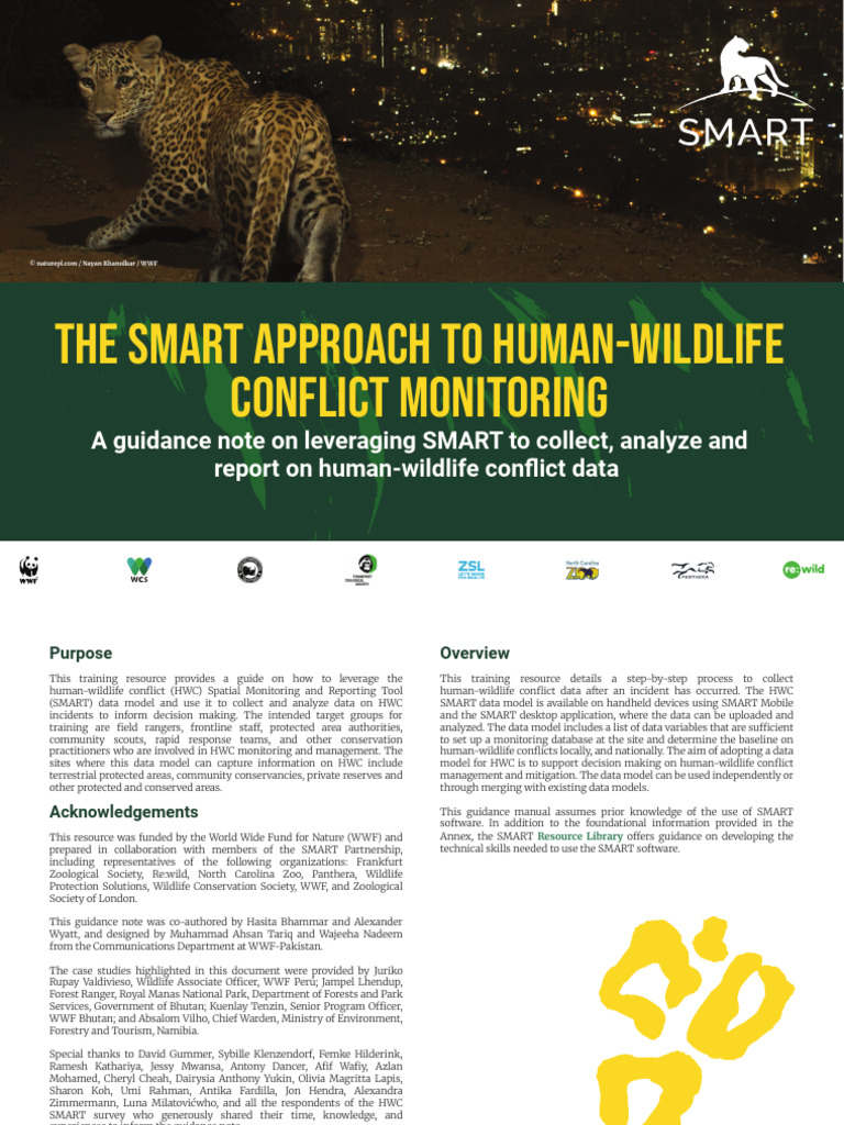 Human-Wildlife Conflict SMART Guide | PDF | Data