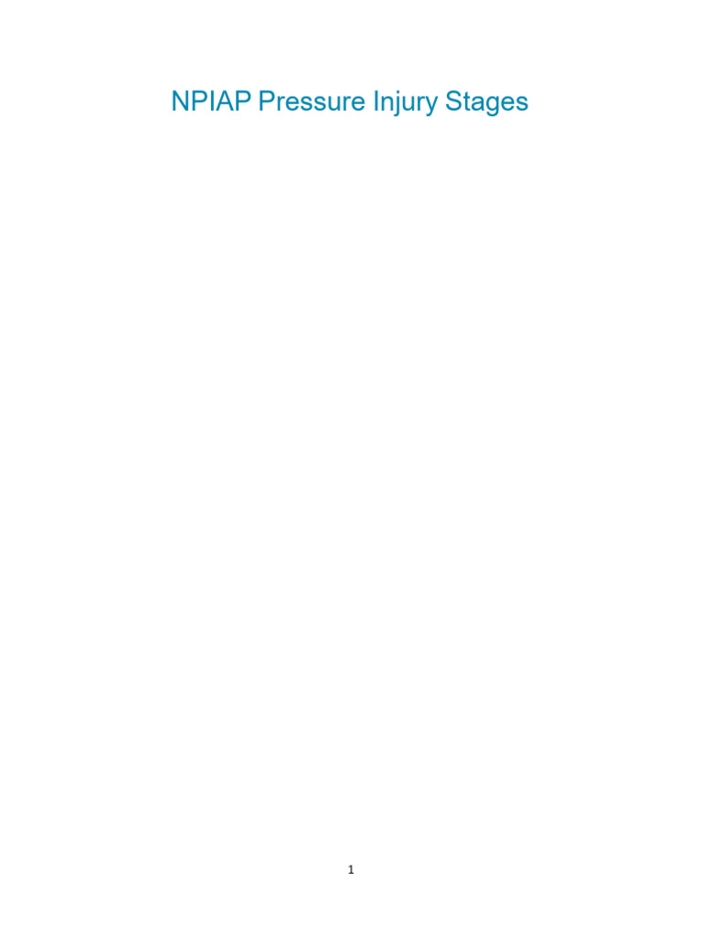 Npiap Pressure Injury Stages | PDF | Skin | Wound