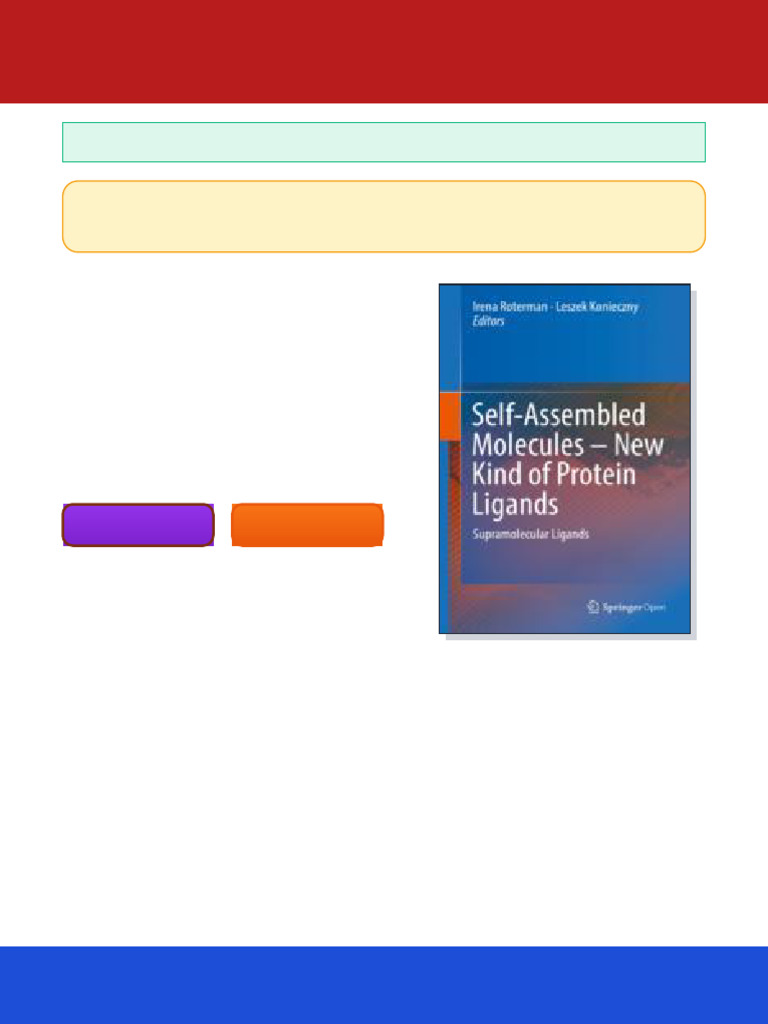Self-Assembled Molecules - New Kind of Protein Ligands: Supramolecular ...
