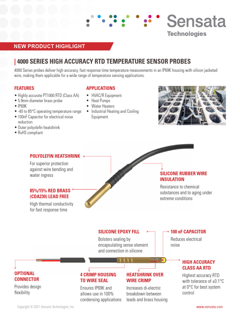 High Accuracy RTD Temperature Probes | PDF | Electricity | Electrical ...