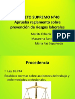 Decreto Supremo Numero 40