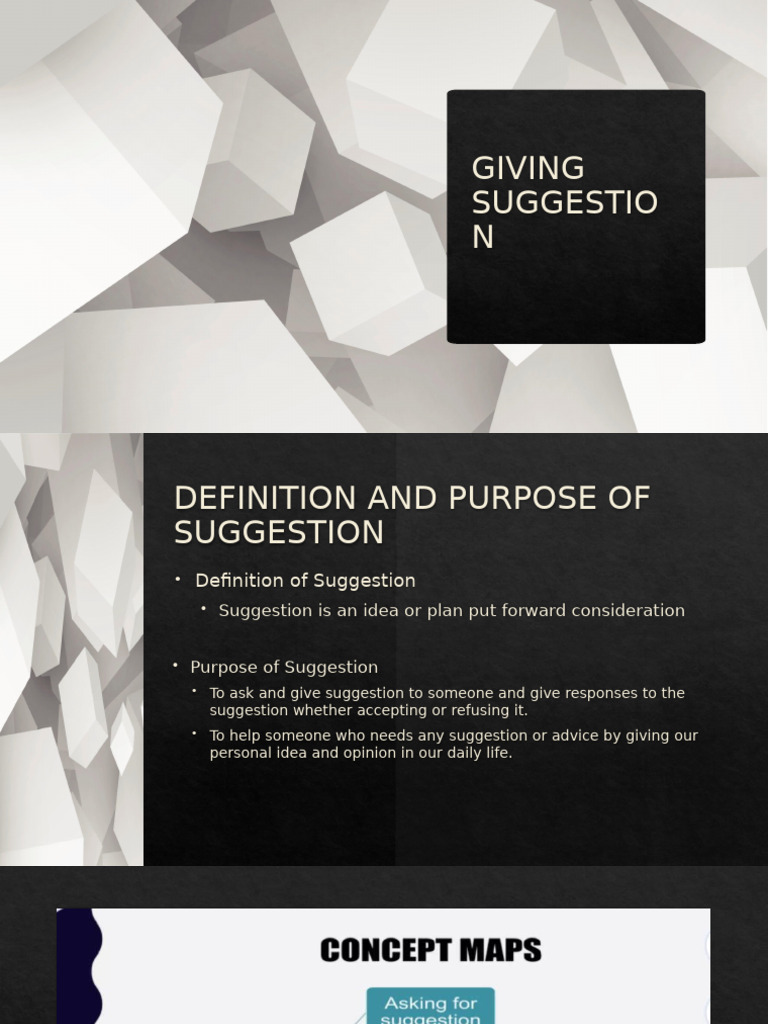 Giving Suggestion | PDF