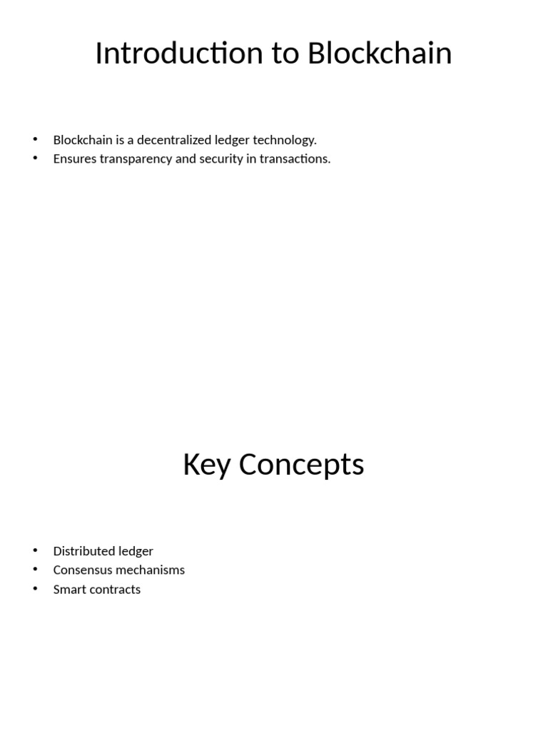 Blockchain Technology Presentation | PDF