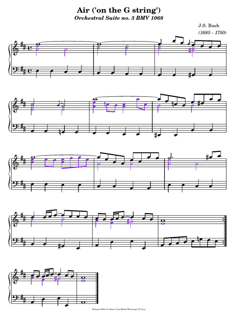 Bach's Air on the G String Overview | PDF