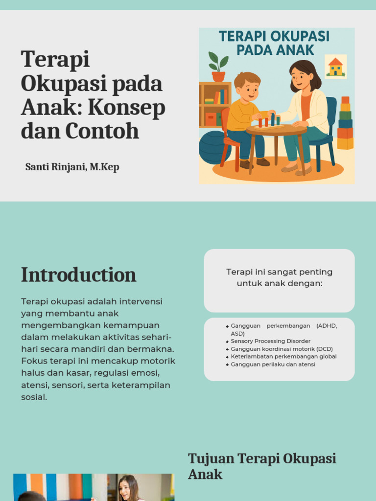 Terapi Okupasi Anak: Metode dan Contoh | PDF